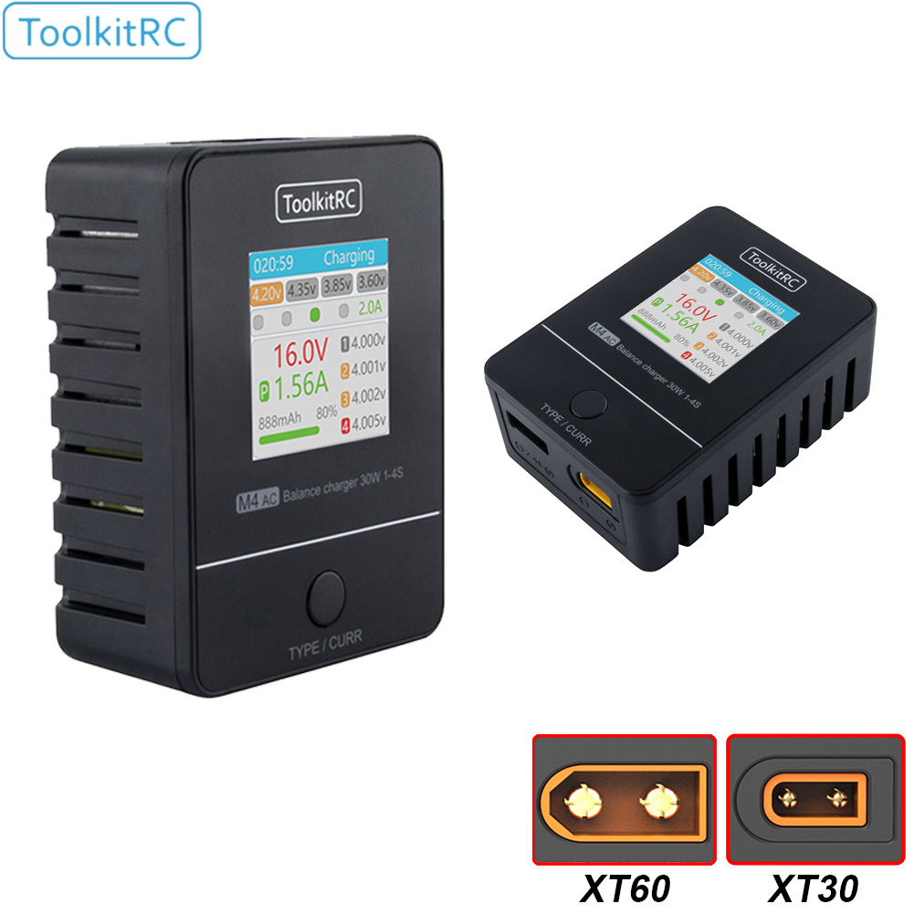 Drone Battery 4S - ToolkitRC M4AC 30W LiPO LiFE LiHV