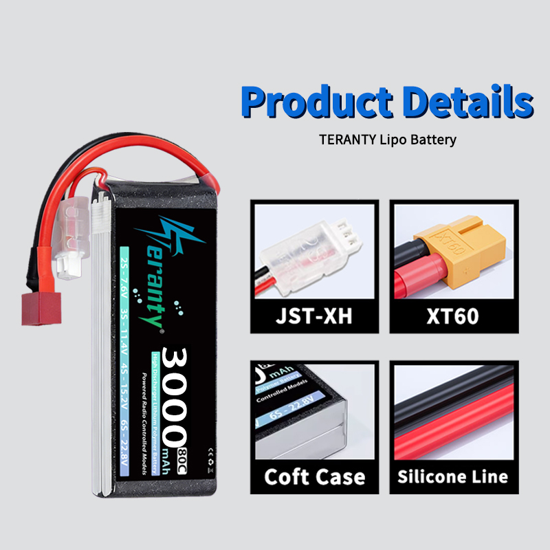 TERANTY 2S 3000mAh Lipo Batter - Drone Battery 4S recension och pris