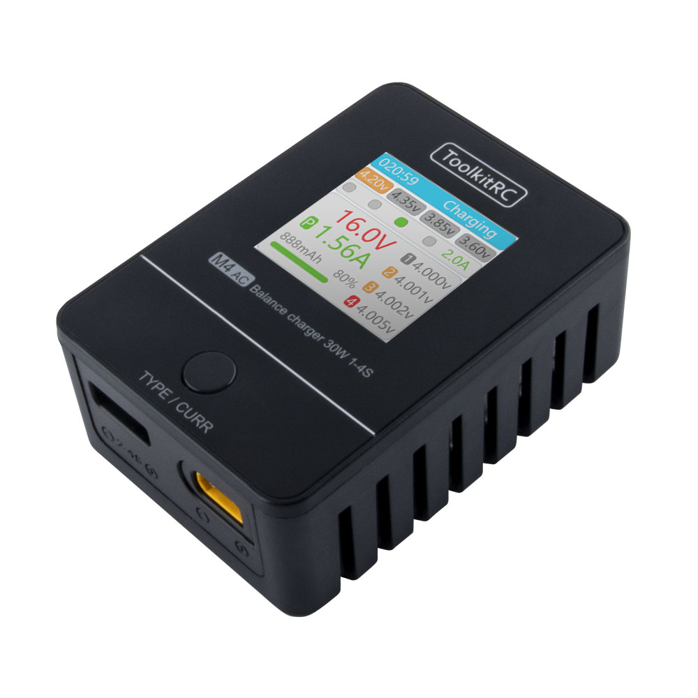 ToolkitRC M4AC 30W LiPO LiFE L - Drone Battery 4S recension och pris