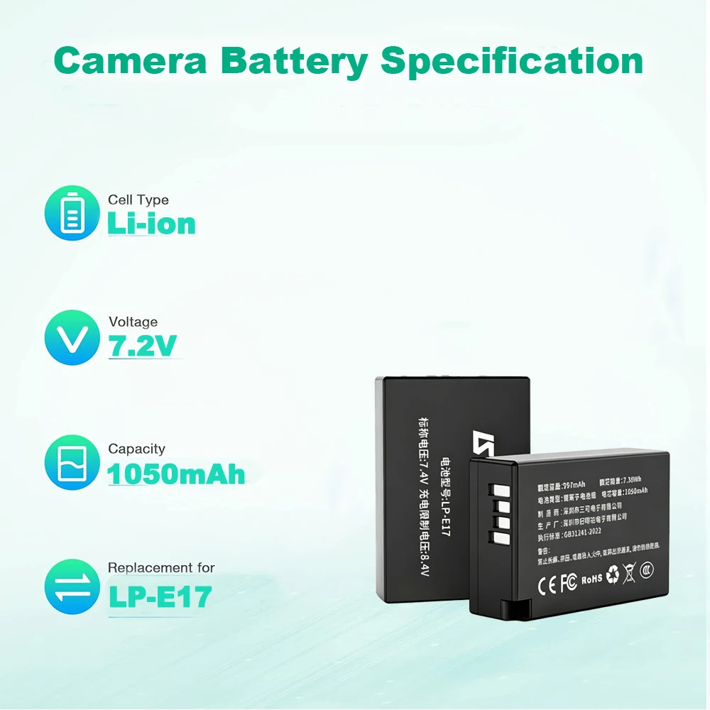 LP-E17 Battery for Canon Camer - Canon Camera Eos R8 recension och pris